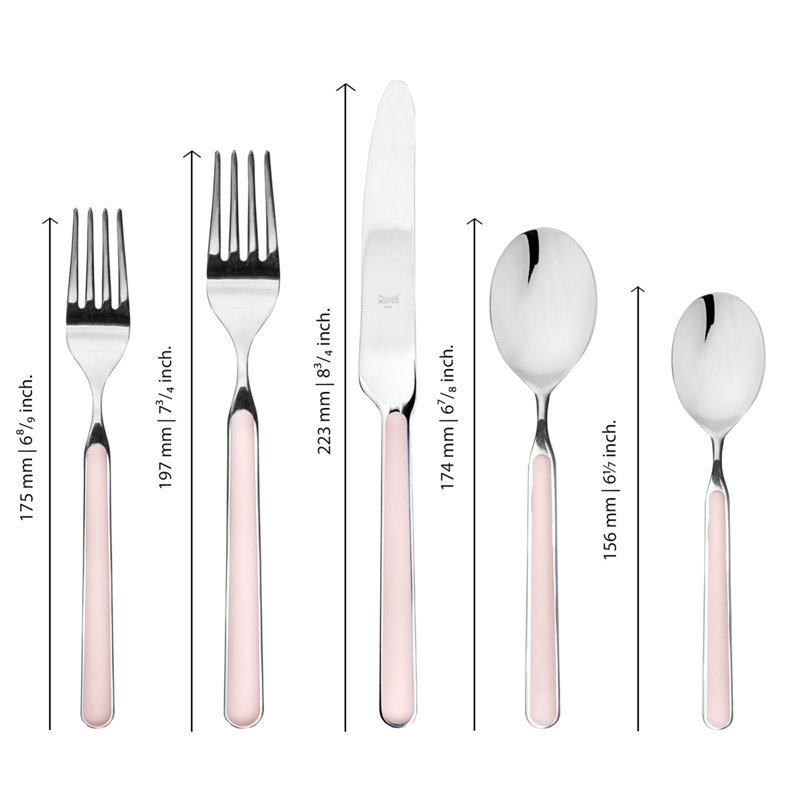 Fantasia Place Set 5 Pcs, Pale Rose