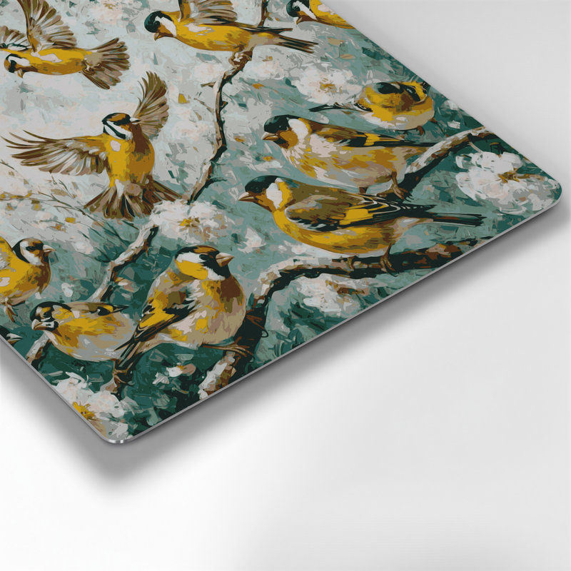 Art mural en métal oiseaux, H 16 po x l 16 po