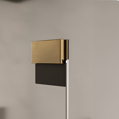 Brixwell S12DS1BBRZ Square Door Stop for 1/2" Glazing Thickness Brushed Bronze Finish