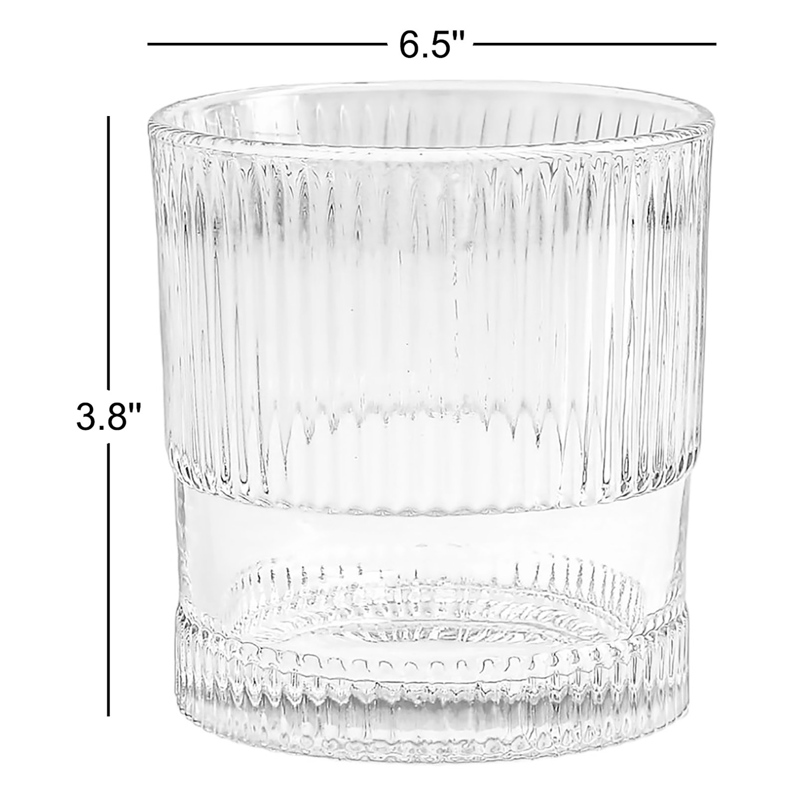 Noho Ribbed Drinking Glass, 9.85, Pink