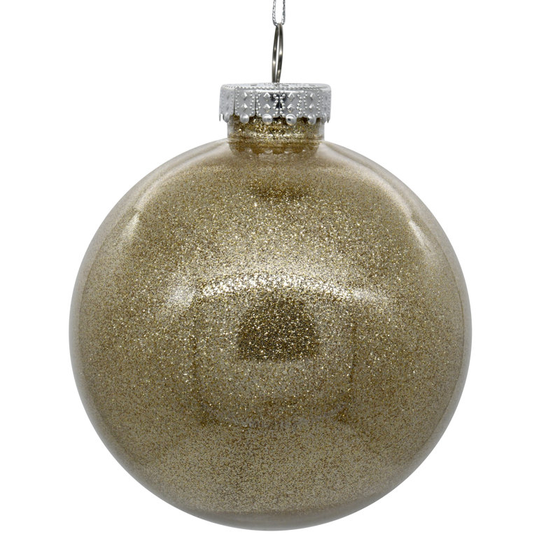 Ornement en forme de boule intérieure transparente avec paillettes, Avoine