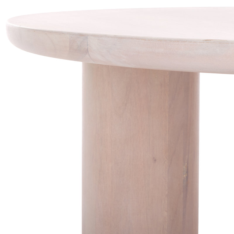 Table basse 3 pieds Aicha, Blanc délavé