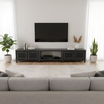 TV Stand for TVs up to 88" with Fireplace Included