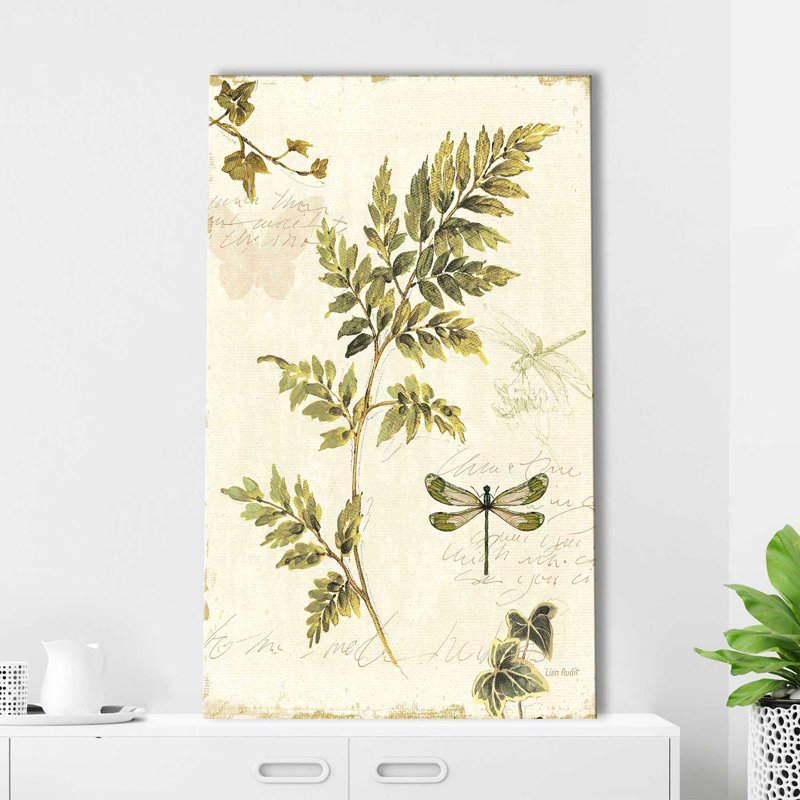 Ivies and Ferns III Crop - peinture, L 28 po x H 48 po, Toile tendue