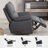 Katty 35.7"W Leather Manual Swivel Rocker Recliner Chair-106862807