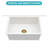 27" Undermount Single Bowl Ceramic Kitchen Sink - Dual Mount  Ceramic Rectangular Deep Single Bowl Sink Basin