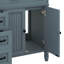 Meuble-lavabo 36 po avec lavabo, meuble-lavabo simple moderne avec armoire de rangement, tiroirs, cadre solide et panneau de fibres à densité moyenne