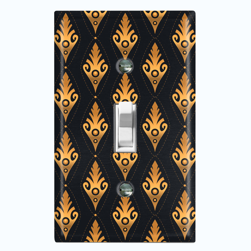 Patterned 1 - Gang Toggle Light Switch Standard Wall Plate
