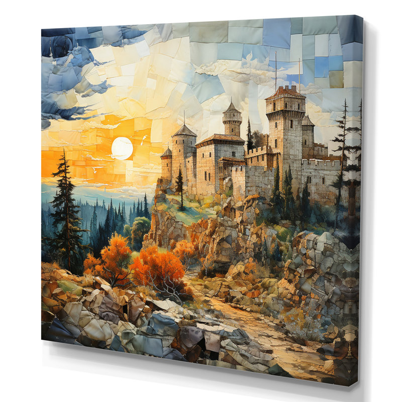 Paysage châteaux intemporels - impression, Toile tendue, H 24 po x l 24 po x P 1 po