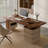 Brownness+Beige Rectangular Manufactured Wood 3 drawers desk-1623932545-1623932546