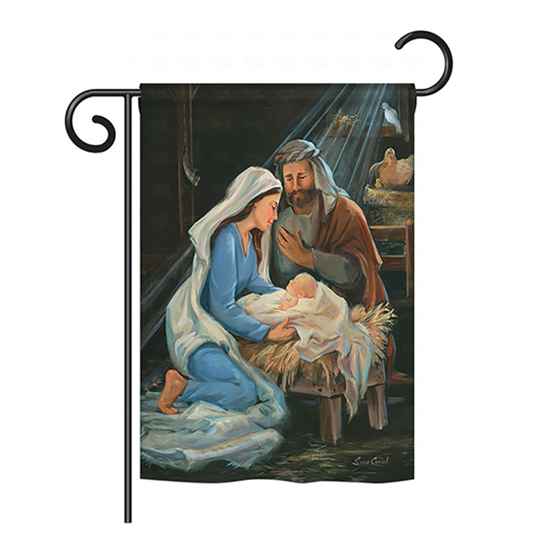 Drapeau de maison en polyester à deux côtés Asbed, H 18,5 po x l 13 po