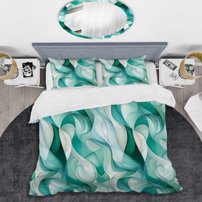 Ensemble de housse de couette Seaglass, Housse de couette pour très grand lit et 2 très
