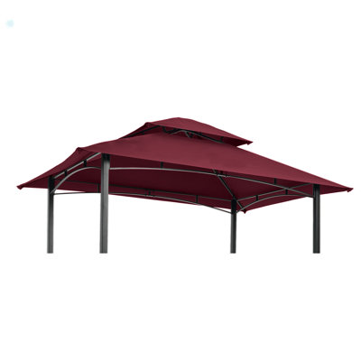 Grill Gazebo Replacement Canopy,Double Tiered BBQ Tent Roof Top Cover