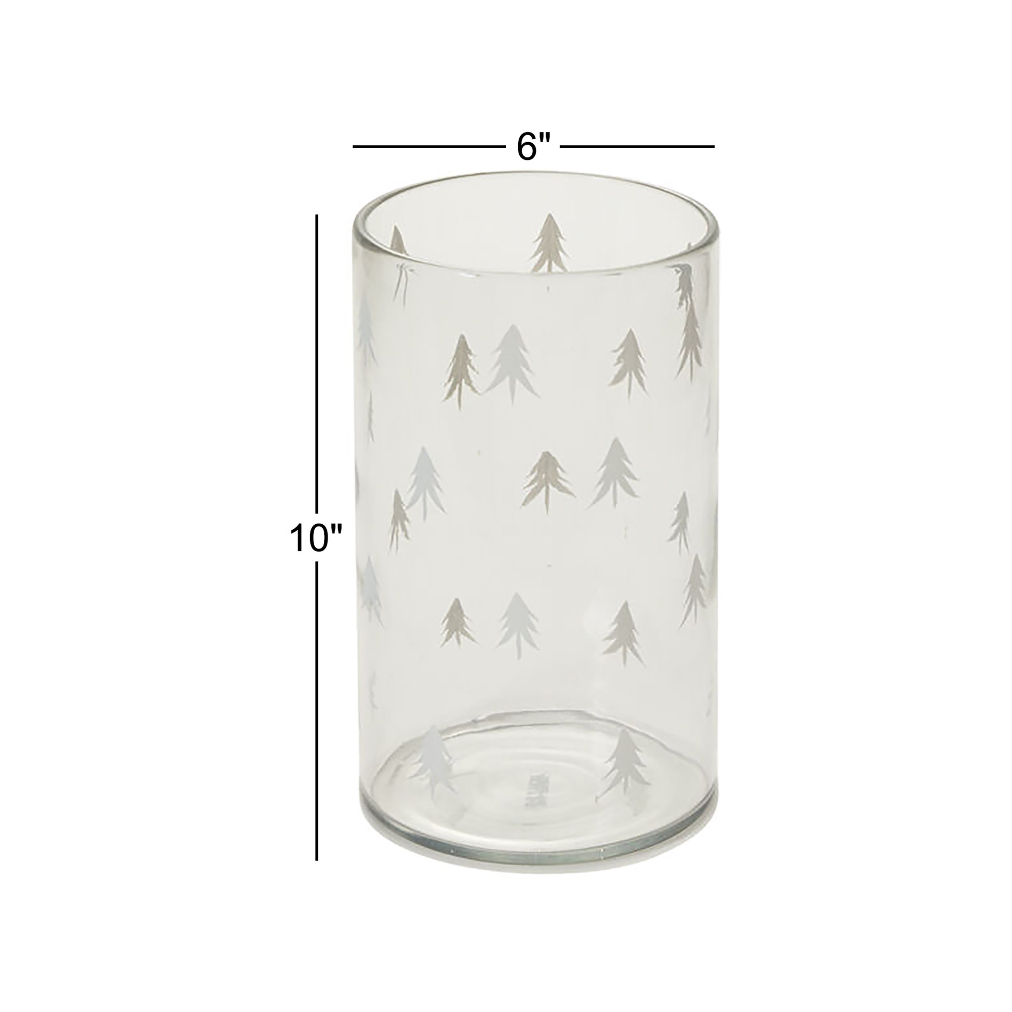 Ovelia 10" Glass Tabletop Votive Holder, 10" H x 6" W x 6" D