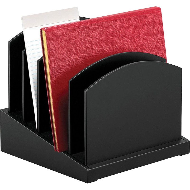 Sanders Manufactured Wood File Organizer, Midnight Black