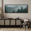 Art mural sur toile Foggy Evergreen Forest-116502951