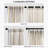 Farmhouse Striped Linen Blend Textured Light Filtering Semi Sheer Rod Pocket Back Tab Curtains-1302807046-1302807067