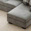 Canapé-lit rond en forme de L avec repose-pieds flottant gris rond Roundhill Furniture Arden
