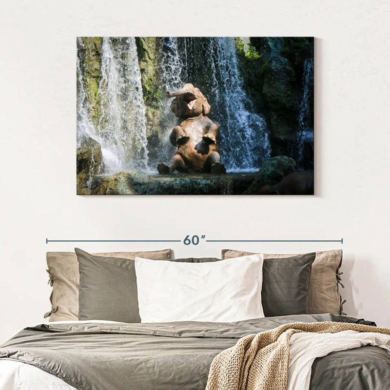 Elephant Bath Time, 32" H x 48" W