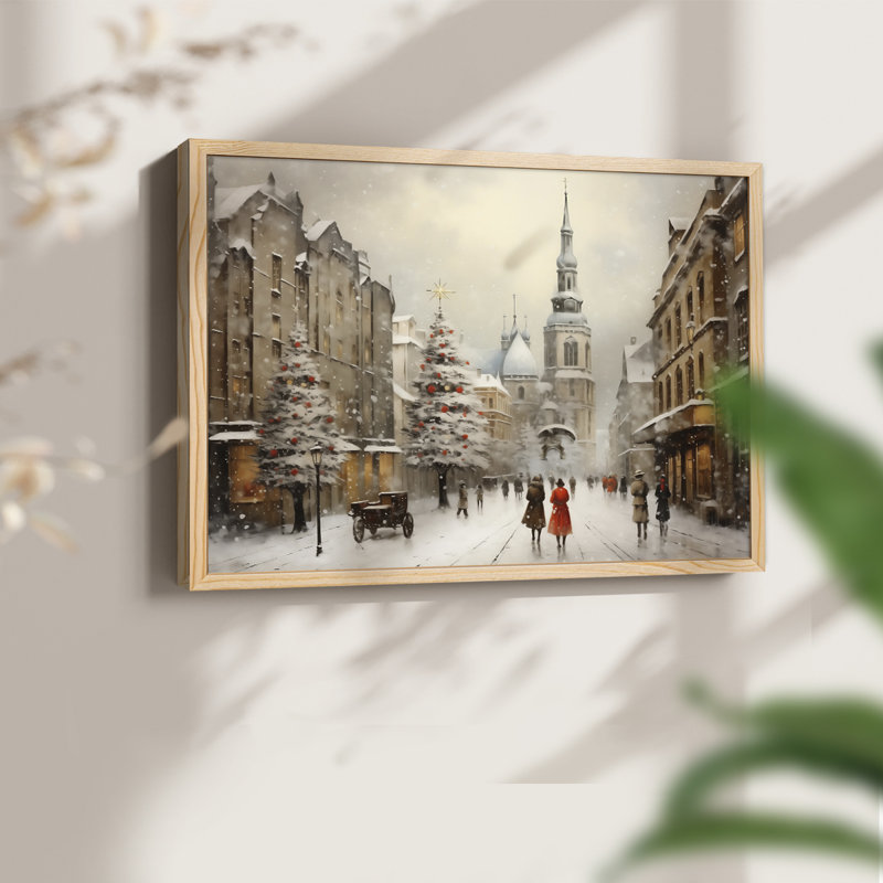 Chirstmas Art-CCCXLI -Framed Print - Restickable, H 16 po x l 20 po, Naturel