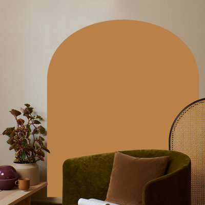 Boho autocollant mural autocollant amovible grande taille arche chevet fond décoration salon maison papier peint décoratif, couleur B, 59 x 59 po