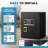 Besafety 3.55 Cuft Large Safe Box, Digital Keypad Home Safe With Fireproof Bag & Alarm System, Fire And Water Resistant Security Safe For Money Valuables Black