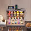 2-Tier Mini Display Cabinet with LED Lights, Charging Station-899610634