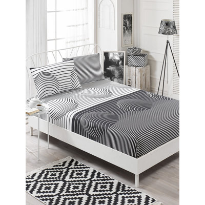 Cotton Blend Abstract Sheet Set