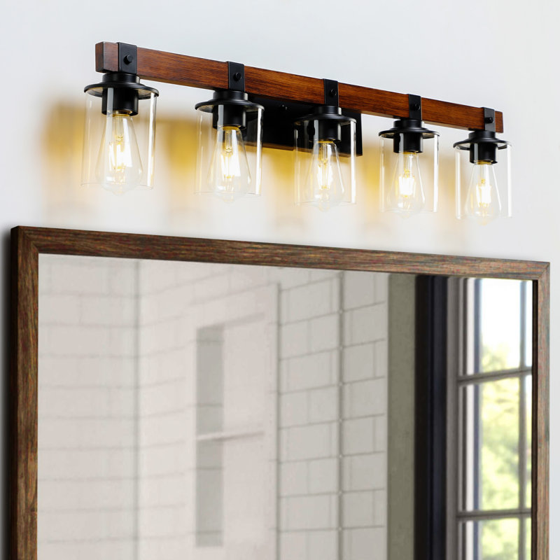 35" Rustic 5-Light Vanity Light