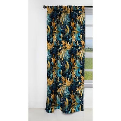 Motif cachemire Mystic Flair - Rideau floral - Rideau occultant - 1 panneau
