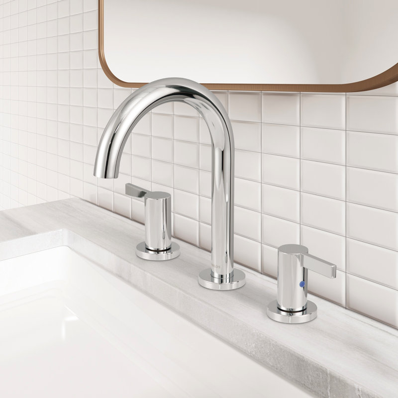 Widespread 2-handle Bathroom Faucet, Polished Chrome