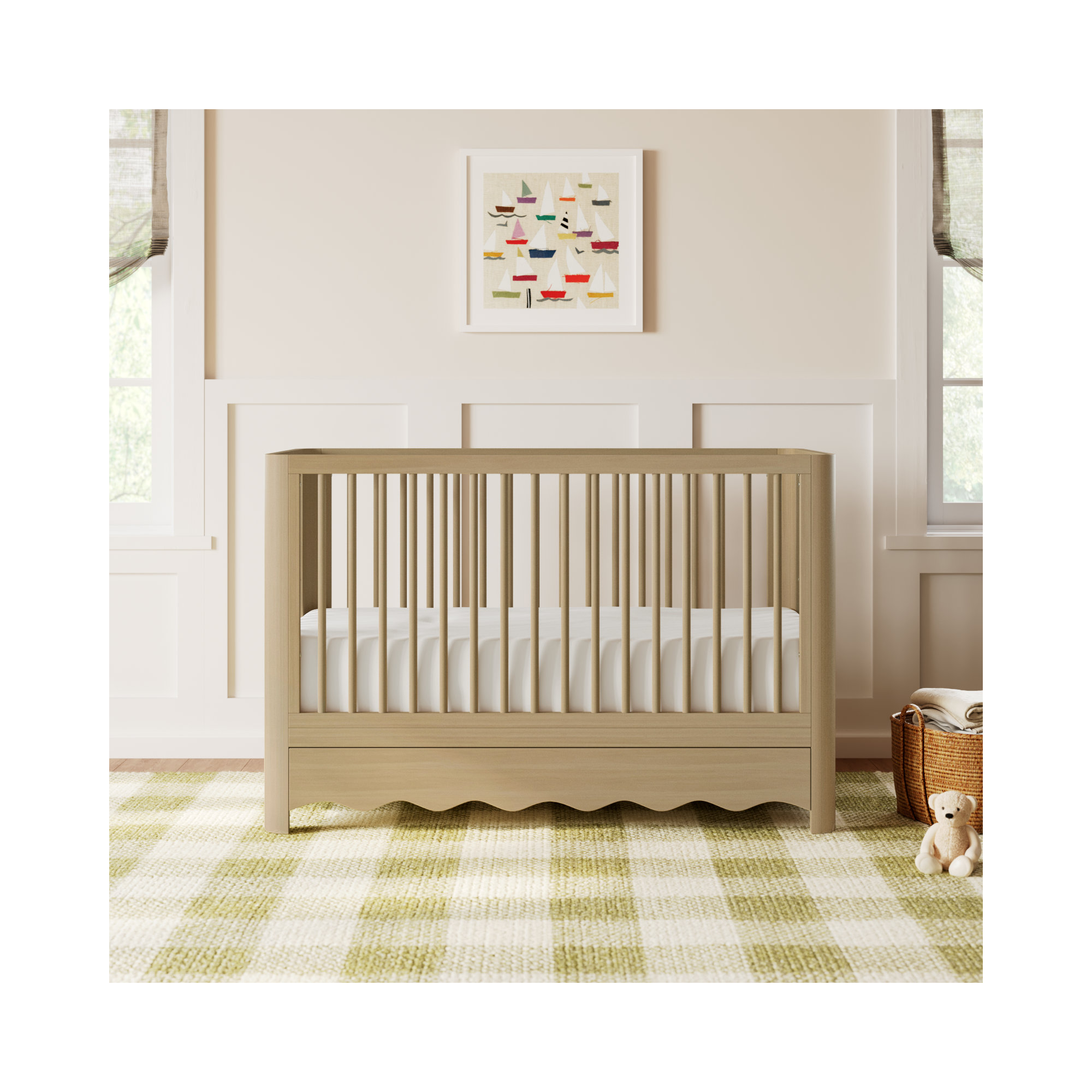 Storkcraft Casablanca Deluxe 5-In-1 Convertible Crib, Driftwood