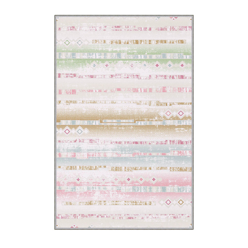 Soft Hall Carpet (2.6 x 4.9 ft), 100% Polyester, 0.3 in Pile Height | Antibacterial, Non-Slip Underside, 650 g/m² | Machine Washable, 3D Digital Print | Perfect for Living Room, Entryway & Bedroom Décor