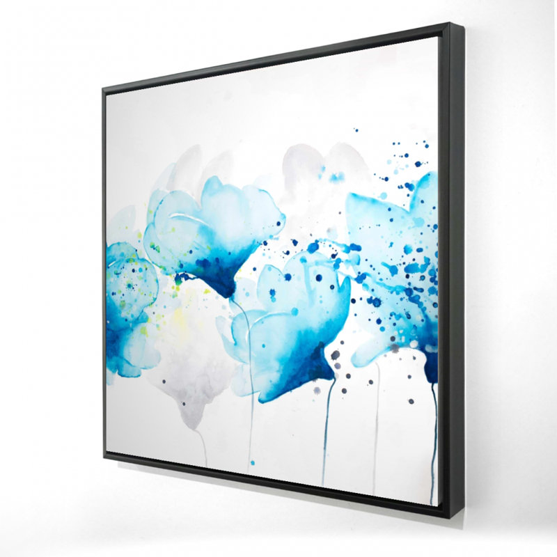 " Watercolor Paint Splash Flowers "