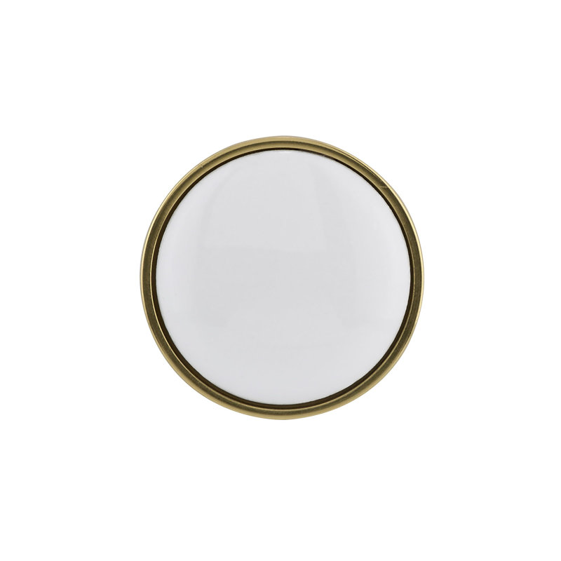 Expression 1 1/4" Diameter Round Knob, Brass