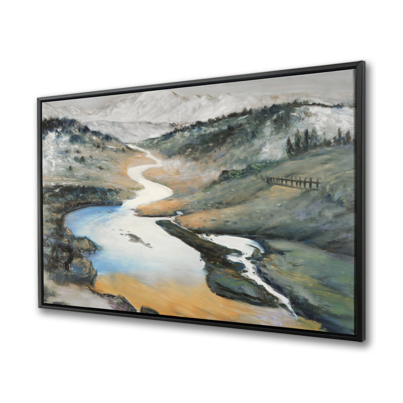 Landscape - Contemporary Blue Framed Canvas for Home Decor