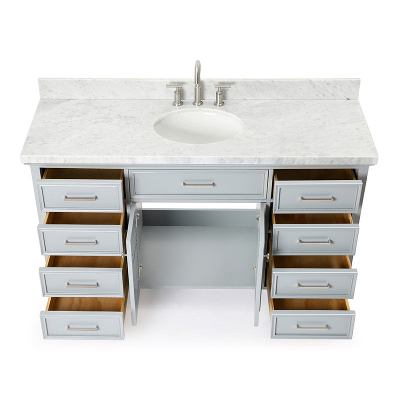 Ensemble de meuble-lavabo simple 61 po Blazier, Gris