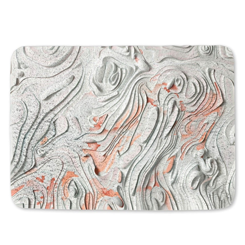 Jennen Microfiber / Microsuede Non-Slip Bath Mat, 21" W x 34" L