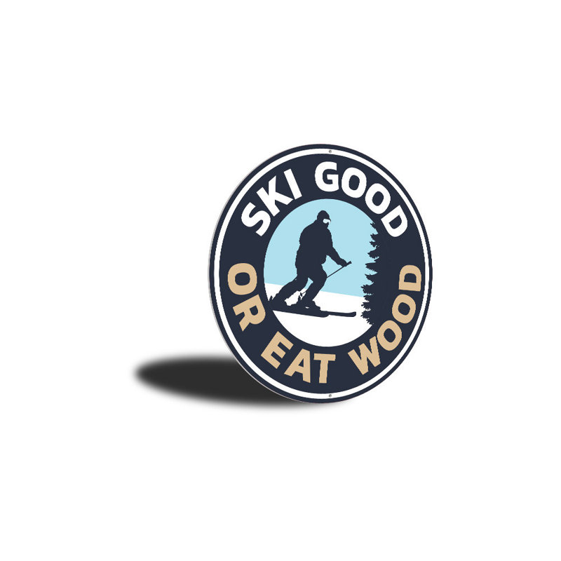 Panneau en aluminium «Ski Good», H 18 po x l 18 po x P 0,06 po