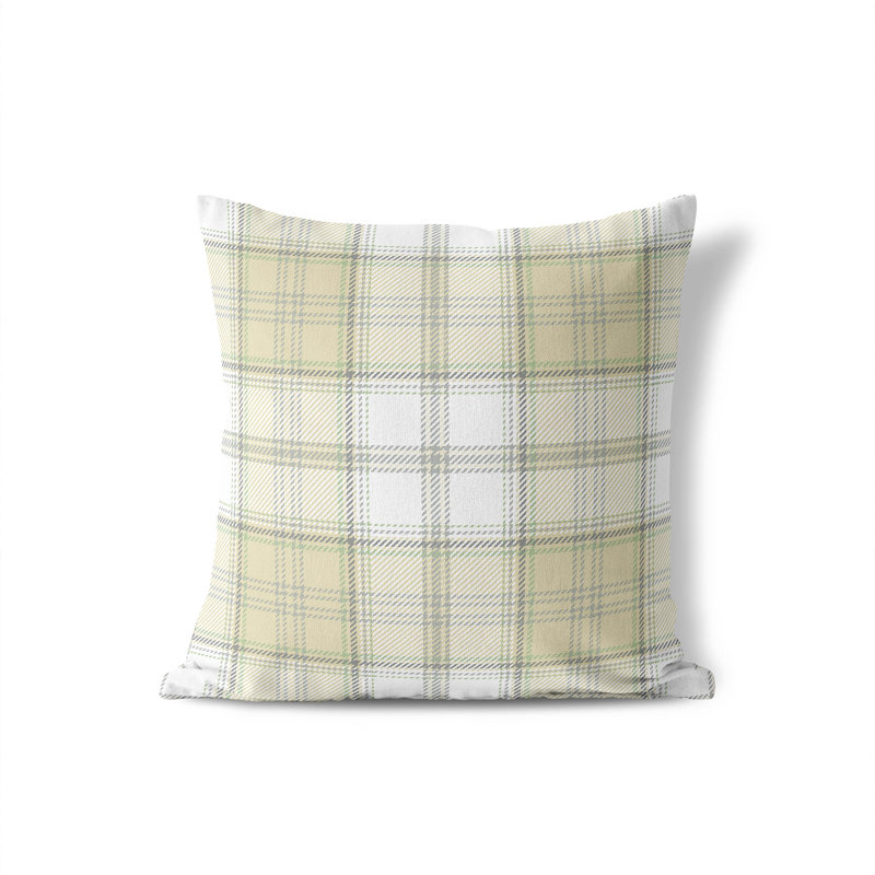 Coussin Baid, H 16 po x l 16 po, Jaune