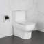 Toilette ronde une pièce à double chasse (siège inclus)
