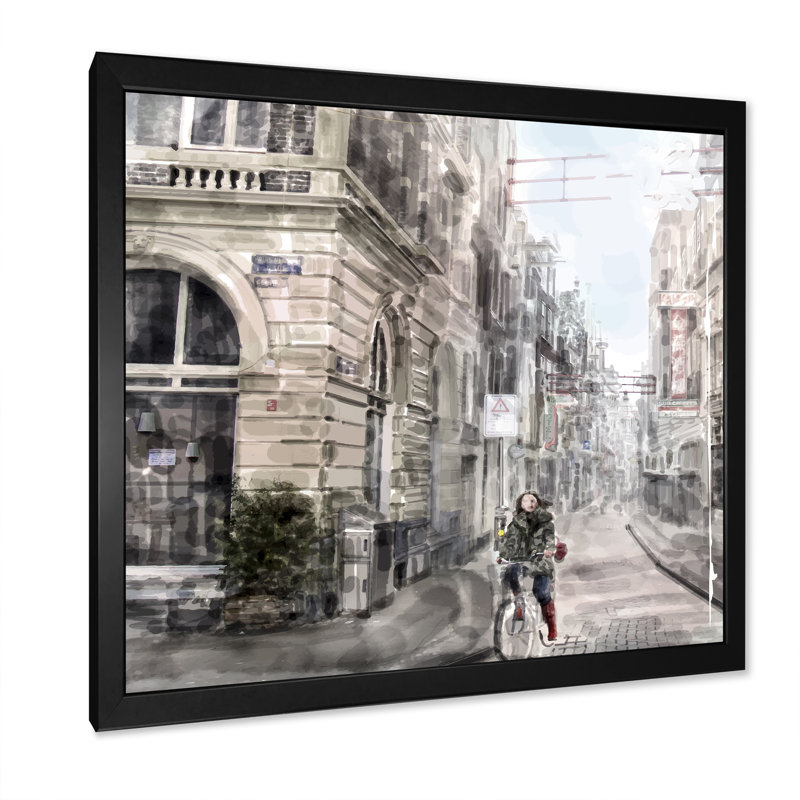 Impression sur toile City, Cadre photo noir, H 30 po x l 30 po x P 1 po