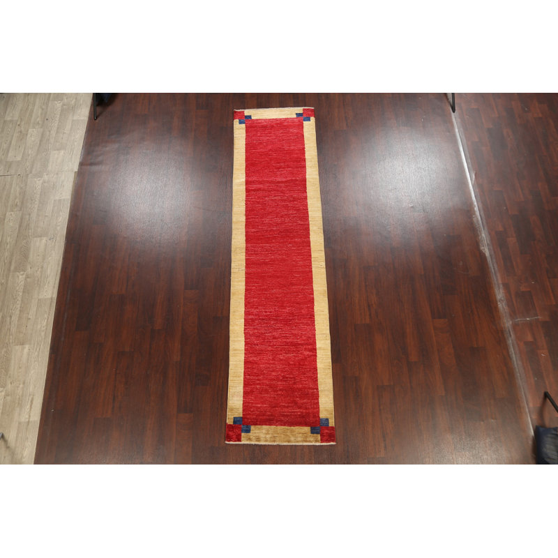 Tapis de couloir oriental contemporain Gabbeh 3 x 10