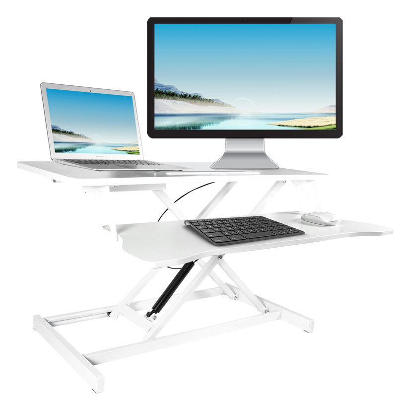 Adjustable Metal Base Standing Desk Converter