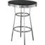 Table de bar rétro noire des années 1950, fabrication en métal, ronde et tabourets pour la salle à manger, tabourets de style années 1950, convient