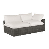 Montecito 75.25" Wide Outdoor Wicker Left Hand Facing Loveseat with Cushions