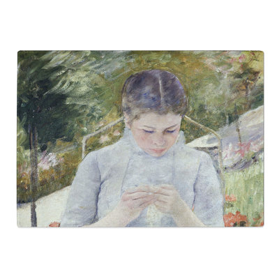 Girl in the Garden by Mary Cassatt Chopping Board