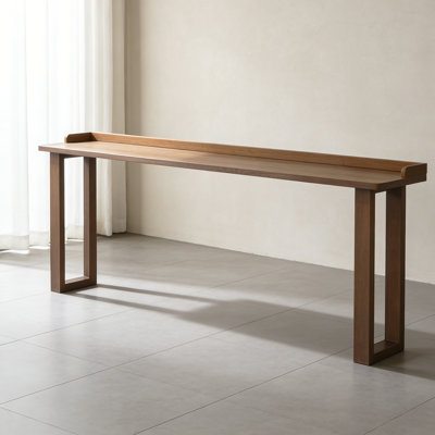 Solid Wood Bar Table with Raised Edge