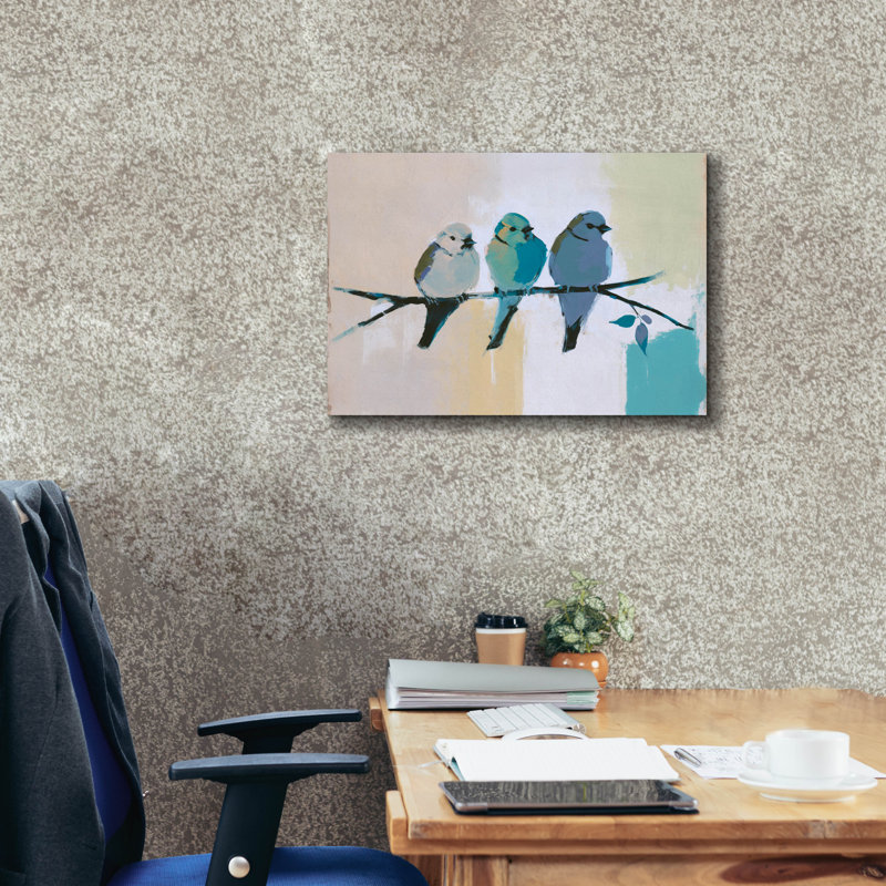 «Whispering Birds» par Svetlana Aleynikova, art mural sur toile, H 18 po x l 26 po
