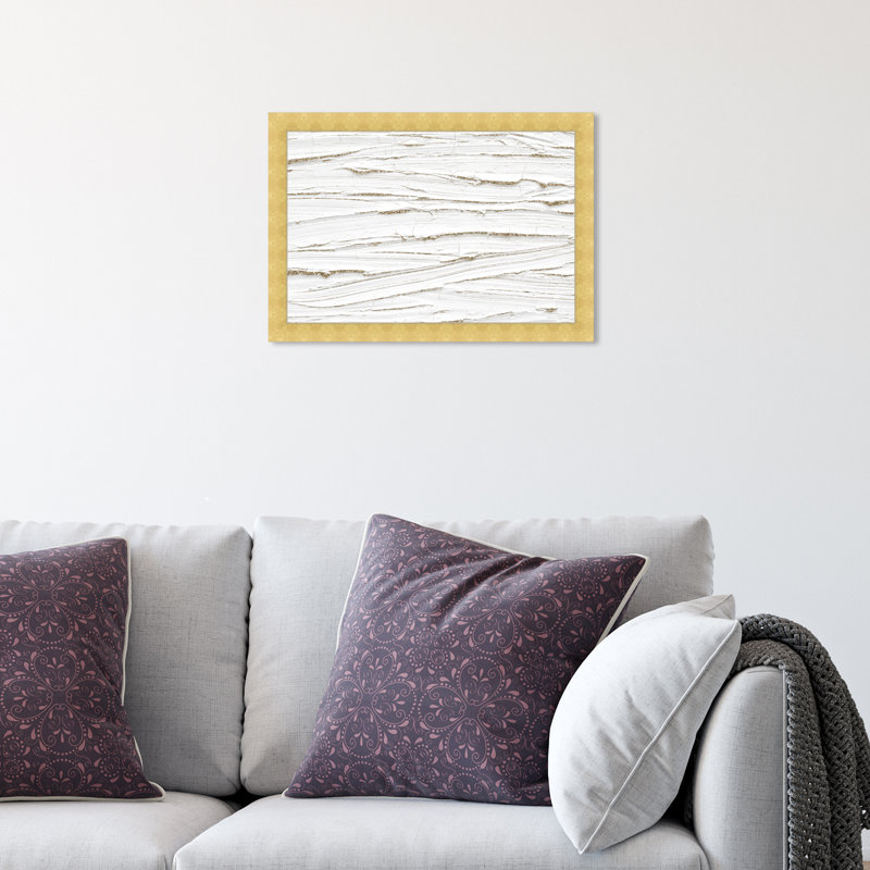 «White Texture» par Birch Lane ™ - reproduction de cadre photo, H 12 po x l 17 po, Or